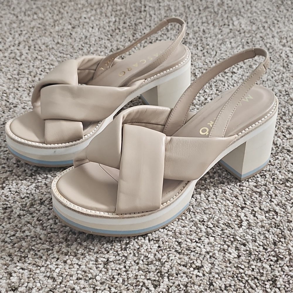 Mascaro Corfu Beige Leather Sandals - Picture 5 of 13